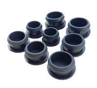 10PC 2.5-50.6mm Black Conical Snap-on Silicone Rubber T Type Plug Blanking End Caps Tube Inserts Bung Proof High Temperature(A 32.6MM_10PCS)
