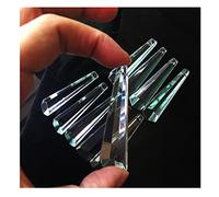 10Pc 2.5in Hexagon Drop Glass Icicle Crystal Prism Hanging Prism Pendant Chandelier garland Part Crystals Lighting Lamp Replacement Parts