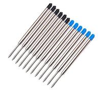 10pc (2x5) Black and Blue Parker Pen Ink Refill Cartridges | Blue & Black Pen Refills Compatible with All Parker Ballpoint Pens | Medium Size Nib 0.7mm