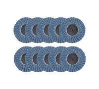 10pc 40 Grit Blue Flap Discs, 0.4mm Thickness, 1/4" Shank, for Polishing & Grinding