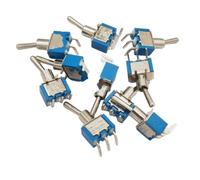 10PC 6A/250VAC on/on 2 Way SPDT Right Angle 3 Pins PCB Mount Toggle Switch