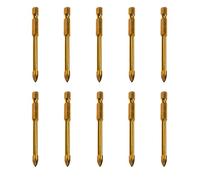 10pc 6MM Masonry Drill Bits, 10PC 1/4” Concrete Drill Bit Set for Tile, Brick, Plastic and Wood, Tungsten Carbide Tip Best for Wall Mirror and Ceramic Tile