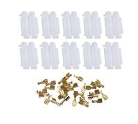 10pc 6x30mm Crimp Fuse Holders Fast Fusing Speed for Automotive Safety (Black shell + terminal)