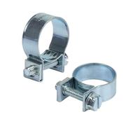 10PC Adjustable Mini Hose Clamps - Carbon Steel Galvanized Fasteners for Fuel, Pipe, and Ventilation (7-18mm)(15-17mm)
