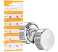 10pc AG3 LR41 Button Cell Batteries - 1.5V Alkaline SR41SW L736 LR736 Coin Battery, Power For Watches, Calculators, Toys & Small Electronics Devices, Long Shelf Life (10pc LR41 Batteries)