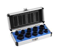10PC Broken Nut Bolt Extractor Socket Head to Take Hexagonal Screw Tool Screws r Threading Tool Kit Black Nuts Set ()