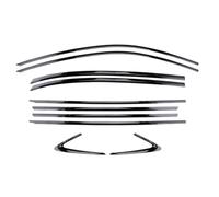 10pc Car Exterior Window Trim for A3 S3 Sedan 2021.6-2023 Weatherstrips Titanium Black Seal Strip Cover Tape Gasket Sticker LIANGYIMEI