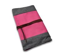10pc Carry Bag for Solfeggio Tuning Forks, Colorful Plug-In Bag with Compartments for Gemstone Boots and Attenuators - Sound Therapy Tools and Biofield Harmonization - Pink