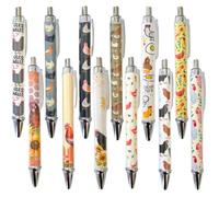 10PC Chicken Writing Pens Rooster Hay Chickens Lovers Ballpoint Lady Pen Office Supplies Pencils Bird Turkey Duck Roosters for Women Men Fun Themed Gag Gifts Gift Accessories Desk Decor Novelty