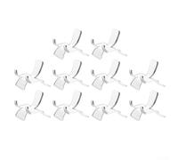 10Pc Clear Acrylic Easel Stands for Mineral Display, Geodes, Fossils, Small Collectibles and Artwork Holders for Home, Office, Museum, Art Class (L)