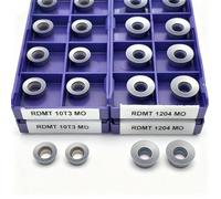 10pc CNC Lathe Tool RDMT 10T3 MO 1204 NN LT30 Turning tool Milling inserts Carbide alloy Stainless steel turning(RDMT 10T3 MO NN LT30)