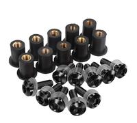 10PC CNC Motorcycle Windshield Bolt Mounting Screw Kit For XT 660 E R X XT350 XTZ125 XV 1000 1100 1700(Black)
