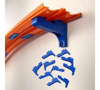 10pc Compatible Wall Track Mount Kit - Space-saving wall mounts for race tracks, featuring high-tack, residue-free double-sided tape, compatible with single- and double-lane tracks