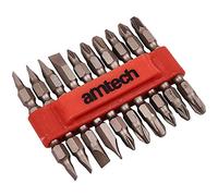 10Pc Double Ended Power Bit Set, Magnetic Screw Drill, 1/4" Pozi, Phillips, Slotted & Cross Screwdriver Bits