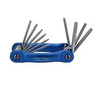 AB Tools 10pc Folding Torx Star Key Set Aluminium Frame T6 - T30 Security Torx Pocket Size