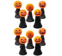 10pc Funny Bouncing Jumping Pumpkins Doll Toy Spring Finger Puppet for Kids Birthday Halloween Decoration Pumpkins