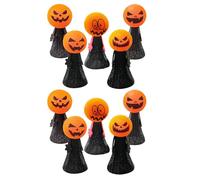 10pc Funny Bouncing Jumping Pumpkins Doll Toy Spring Finger Puppet for Kids Birthday Halloween Decoration Pumpkins