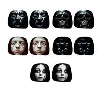 10pc Funny Ghost Face Car Headrest Covers Elastic Car Interior Decor Set