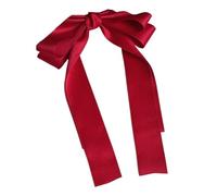 10pc Girl Ballet Stlyle Bow Streamer Hairpin, Female Elegant Sweet And Fashion Temperament Version Headwear for Women(Wine Red)