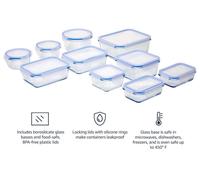 10pc Glass Food Storage Containers Set with Lids BPA free