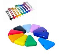 10pc Handle for Tuning Forks - Reflex Hammer, Silicone Grip for Color Coding Chakras and Relieving Pressure on Fingers