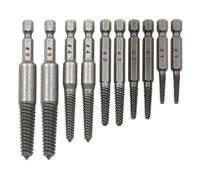 10pc Hexagonal Shank Broken Head Screw Extractor Screw Broken Head Screwdriver for Taking Out Electric Drill Tool Set
