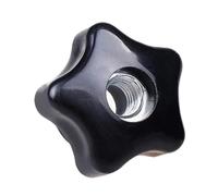 10pc M6/M8/M10/M12 Star Knob Clamping Handle Nut Plastic Through Hole Female Thread Knurled(Head Dia 39mm x M8)