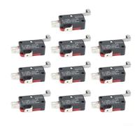 10PC Medium Hinge Lever Limit Switch Momentary Snap-in Mount 12V DC 16A 125V AC 250V AC for Automation Machinery and Control Panels