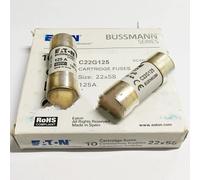 10pc new eaton Bussmann C22G125 AC Fuse 400 Vac 125Amp 22x58mm Free ship