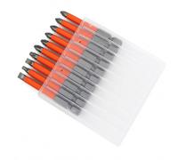 10pc Non Slip Screwdriver Drill Bit Set 70mm S2 Steel 1/4 Hex Pozi PH Slott | Pozi & PH & Slotted, S2 Steel, 70mm Length, 1/4 Hex Shank, 10 Piece Set