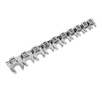 10pc Open Ended Crows Foot Nut Spanner Socket Set - 3/8" Square Drive Ratchet