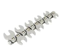 10pc Open Ended Crows Foot Spanner Socket Set - 3/8" Square Drive - 10 to 19mm