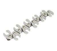 10pc Open Ended Flare Nut / Crows Foot Spanner Socket Set - 3/8" Square Drive