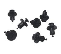 10pc POM Black Push Type Retainer, Front and rear bumper, engine cover, grille, Compatible with Renault 7703072360 / Dacia 0151500QAB*, Various Models