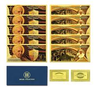 10pc Pope Francis Commemorates Gold Foil Banknote 1 Million Dollar Plastic Money Collection Gift