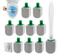 10Pc Pumice Stone for Toilet, Replaceable Pumice Stone Toilet Bowl Cleaner with Extra Long Handle for Cleaning Supplies Bathroom Pool Toilet Limescale Remover