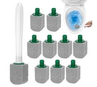 10Pc Pumice Stone for Toilet, Toilet Pumice Cleaning Stone with Handle, Replaceable Toilet Pumice Stone for Cleaning, Nature Pumice Sticks for Cleaning Supplies Bathroom Pool Toilet Limescale Remover