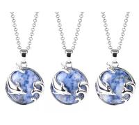 10pc Quartz Tiger Eye Gem Stone dolphin Pendants Prism Magic -Sodalite