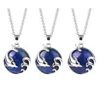 10pc Quartz Tiger Eye Gem Stone dolphin Pendants Prism Magic -Sodalite