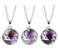 10pc Quartz Tiger Eye Gem Stone dolphin Pendants Prism Magic -Sodalite