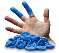 10pc RE-GEN Blue Catering Kitchen Rubber Nitrile Finger Dressing Protection Roll Cots | Ideal for First Aid, DIY, Nail Art, Arts & Crafts