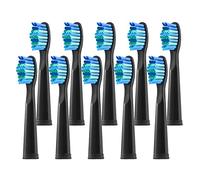 10pc Replacement Toothbrush Heads Compatible with Fairywill Seago Toothbrush Heads Compatible with FW-507/508/551/515/917/959/2011,D1/D3/D7/D8(Black)