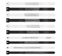 10pc Ring Sizers for Measuring Ring Sizer Measure Plastic UK US EU JP Size Loop Ring Size Measuring Tools Finger Gauge Ring Sizer Jewelry Sizing Tool for Rings Measurer(Black US Sizer)