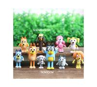 (10pc/set) Bluey Bingo Bandit Chilli Kids Toy Figures Gift
