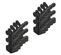 10PC Skiffers Baseboard Corner Protectors,Solid Brass Skirting Board Protectors,Baseboard Protectors Black