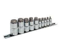 10pc STUBBY Hex Socket Bit Set - 1/4" 3/8" 1/2" - Square Drive Short Shaft Allen