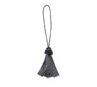 10Pc Tassels Fringe Sewing Curtain Accessories DIY Tassel Hanging Pendant Decoration Polyester Key Small for Bookmarks,DIY Craft,Jewelry Making(Charcoal)