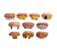 10Pc Tricks Replica Disgust Ugly Denture False Rotten Teeth Model Tooth Nice and Attractive