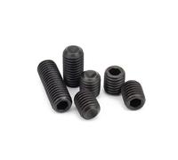 10pc UNC/UNF 10#-24/32 1/4-20/28 to 1/2-13 304 Stainless 12.9 Black Steel Hexagon Socket Cup Point Grub Bolt Set Screw(12.9 steel,1-1/4"_3/8-24)