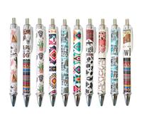 10PC Western Pens Pen Cowboy Cowgirl Highland Cow Cactus Back to School Office Supplies Stuff Items Themed Party Favors Classroom Goodie Bags Decoration Desk Decor Notebooks for Adults Women